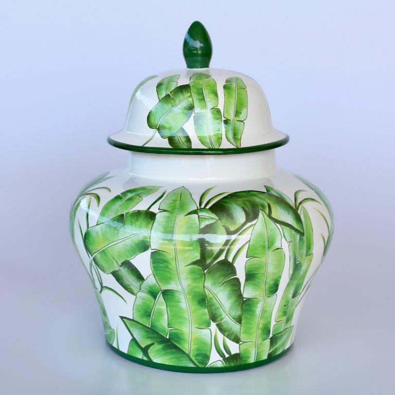 Extra Large Fat Leaf Ginger Jar